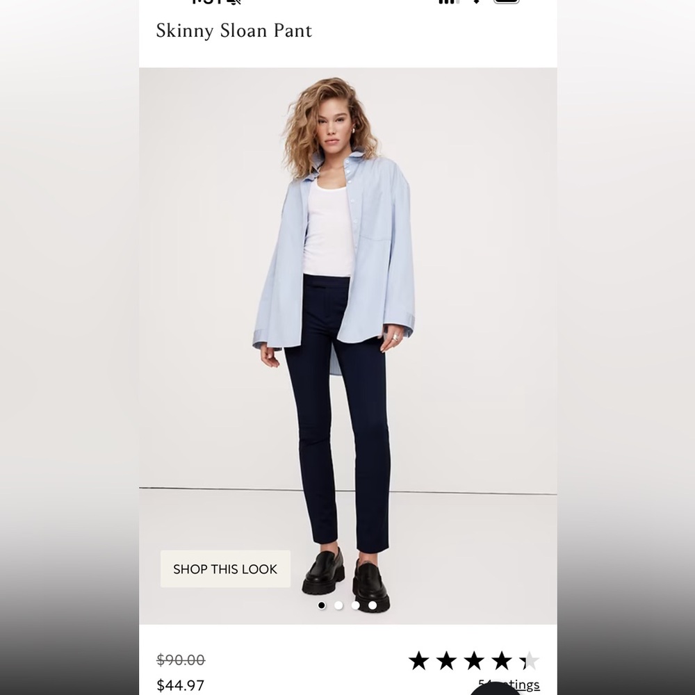 2 for 1: Banana Republic Classic Navy AND Black Skinny Suit Pants